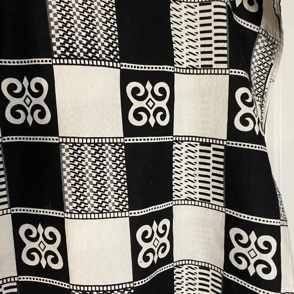 Head Wrap Black and White African Print African Head Wrap - Picture 3 of 3